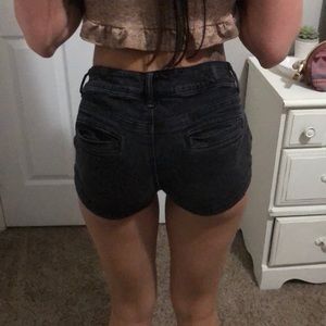 American eagle black shorts